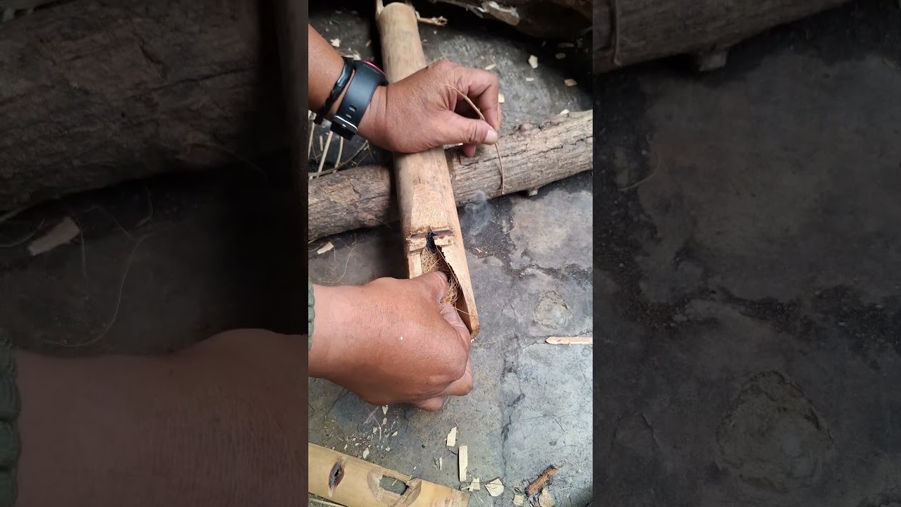 fire saw bamboo friction 