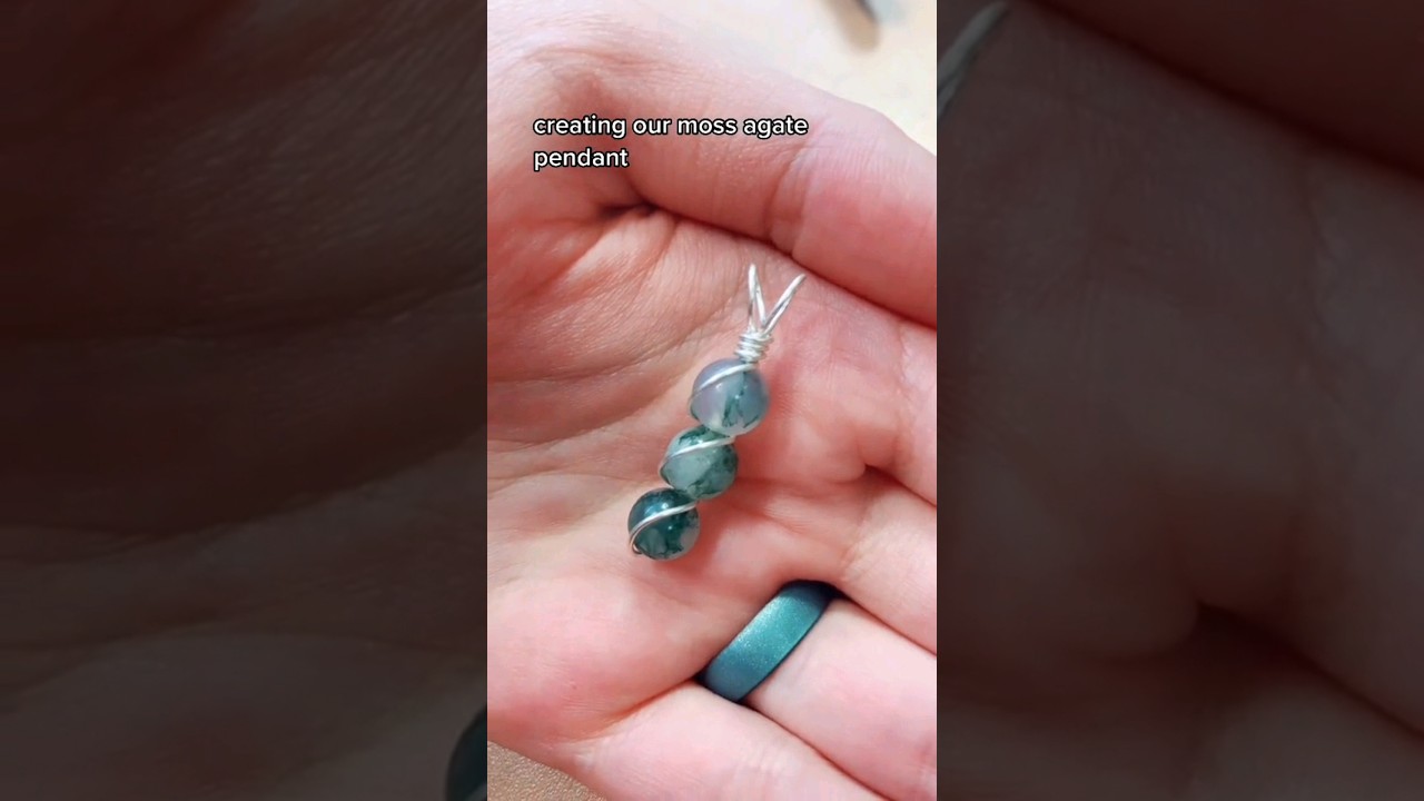 How to make a wire wrapped pendant using beads