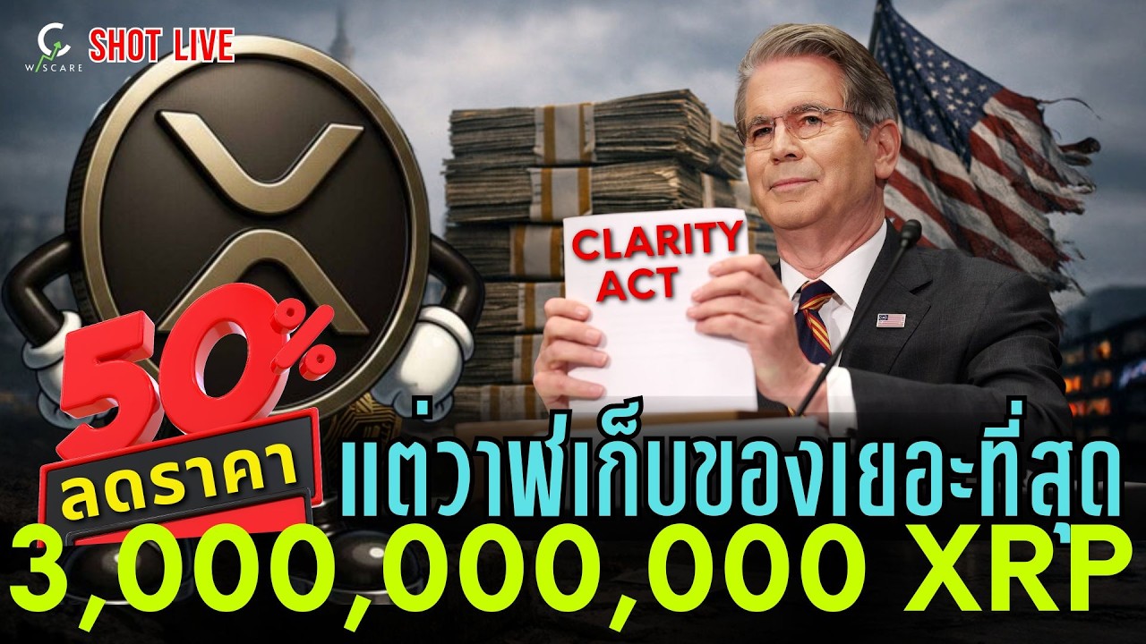 🚨ธนาคารโดนบีบ 🔻XRP ลด50% แต่วาฬเก็บยับ 3,000ล้านเหรียญ