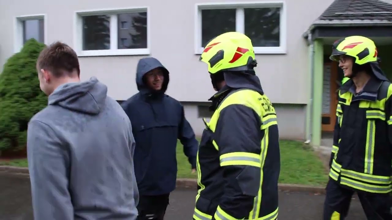 Große Übung der Feuerwehr Lugau