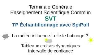 Echantillonnage SVT - SpiPoll - Terminale Enseignement Scientifique Commun