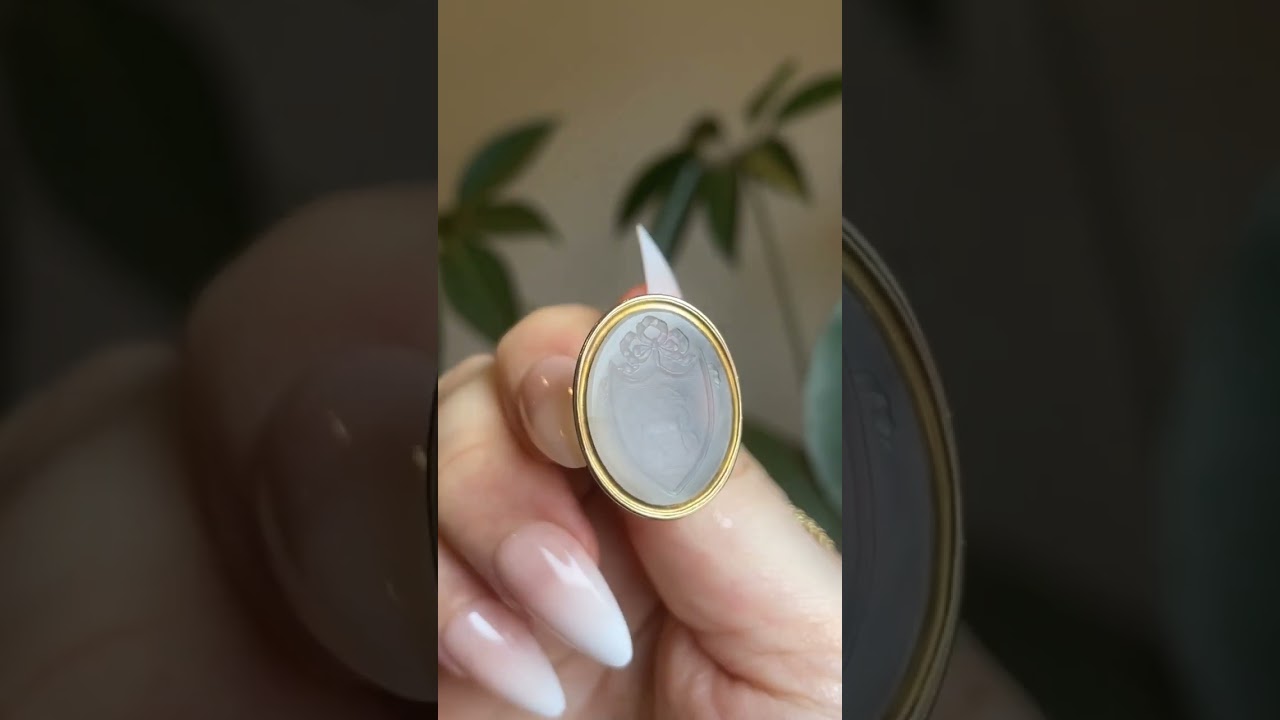 Antique Georgian 12ct Gold And Chalcedony Intaglio Fob Seal - Circa 1820-1830’s