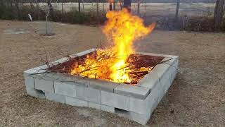 Fire Pit Burning