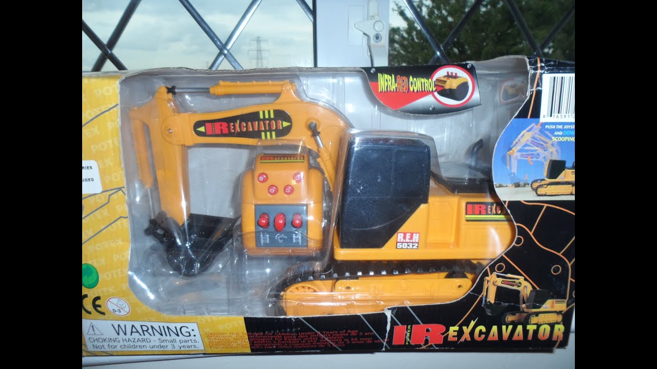 REMOTE CONTROL TOY excavating DIGGER CONSTRUCTION VEHICLE YouTube