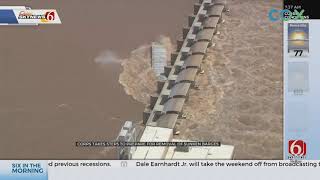 Engineers Attempting To Recover Barges That Crashed In Webbers Falls Dam