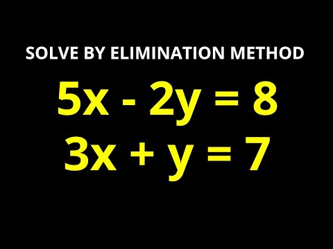 How To Solve Simultaneous Equations By Elimination Method - YouTube