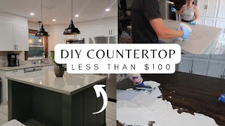 DIY kitchen refresh ! Epoxy Countertop diy Small Home updates 2023