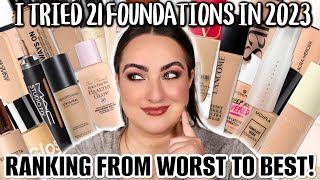 RANKING EVERY FOUNDATION I TRIED IN 2023 FROM WORST TO BEST!