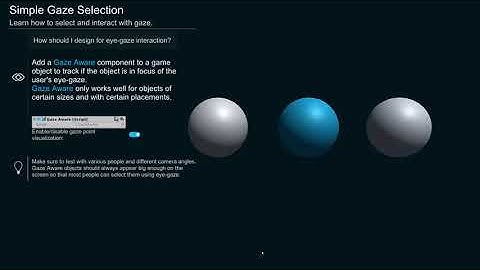 Tobii Unity SDK for Desktop - Simple Gaze Selection