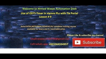 ON delay timer ODTS Timer in siemens Plc s7 300/1200 in urdu/hindi with lesson #9