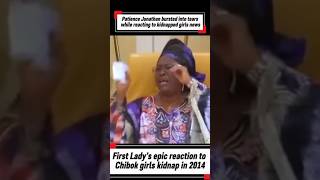How First Lady Patience Jonathan bursted into tears while reacting to Chibok girls kidnap News