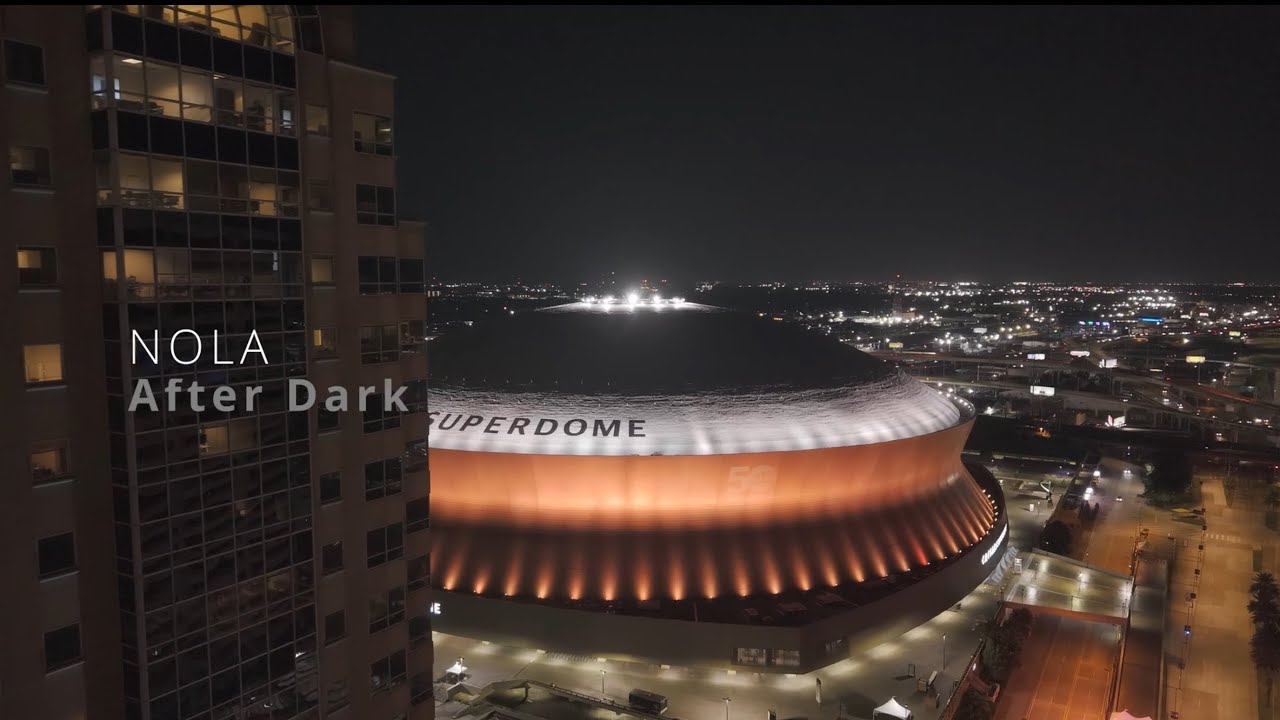 ✨ New Orleans After Dark | Superdome, CBD & Crescent City Connection Drone Tour | FQD, LLC