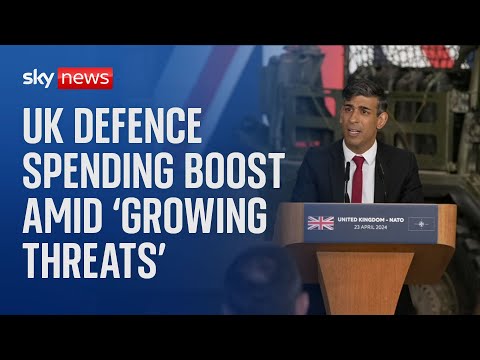 PM warns of 'growing threats' as he announces defence spending increase.