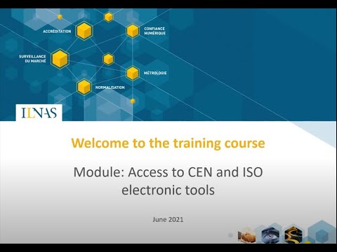 Access to CEN and ISO electronic tools