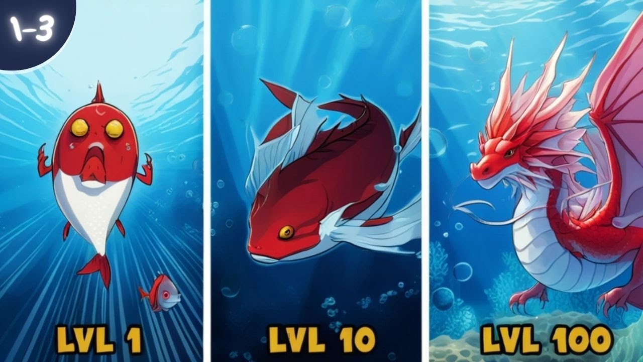 (1-3)He Reincarnated into a Carp Lvl 1 with a Dragon Evolution System
