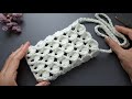 DIY Tutorial💖 Crochet phone bag 3D stitch💖