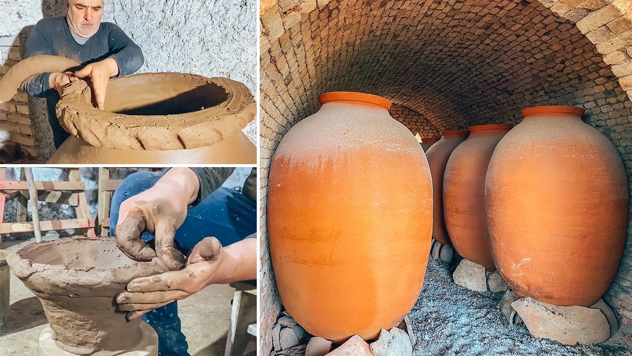 Как создать традиционный сосуд для вина квеври из глины - примитивные технологии