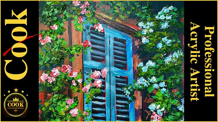 Using Heavy Gel on Shuttered Window Acrylic Painting Tutorial for Beginner and Advanced Artists