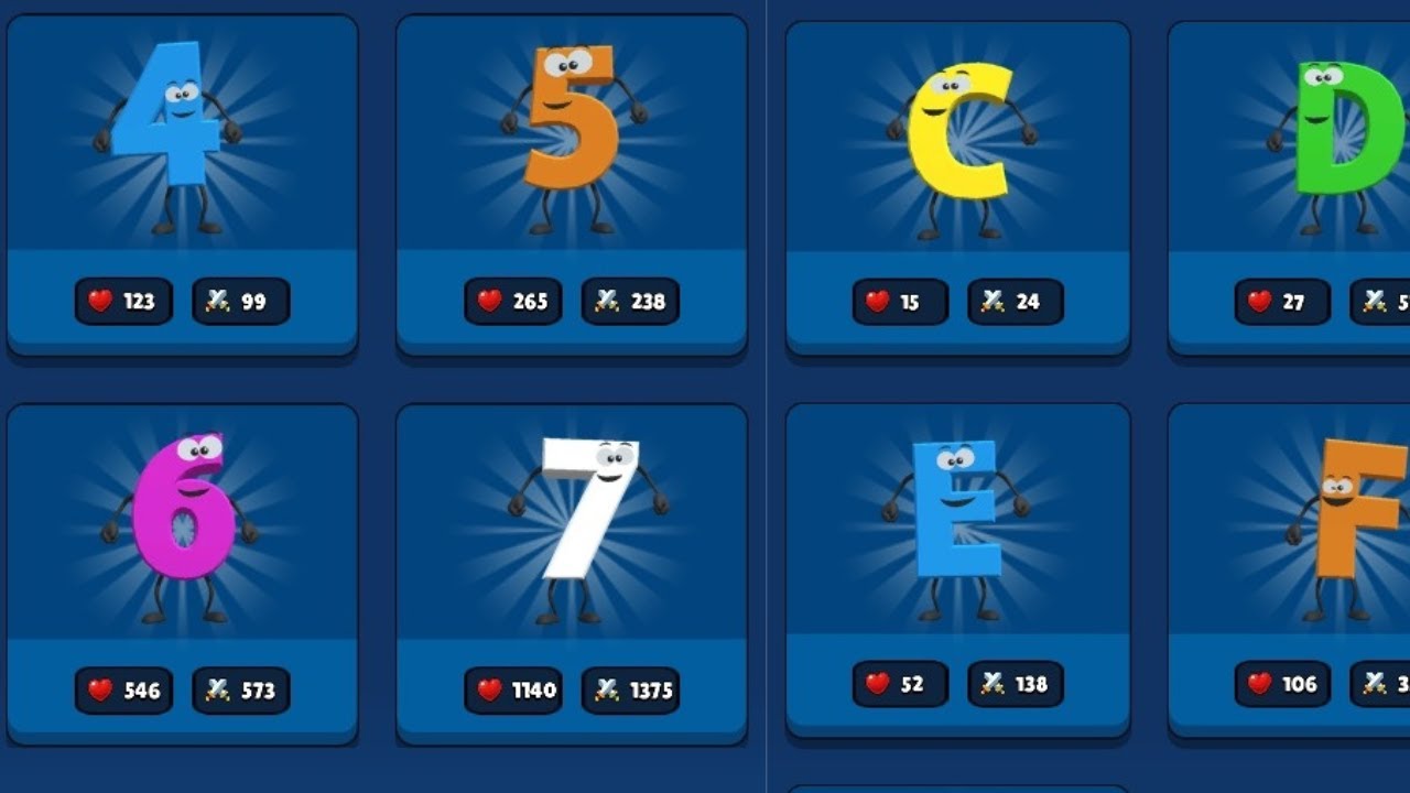 "Merge Alphabet Lore" run(Lvl 60+)Battle Game | Merge Blue Monster |Merge number Lore |nidko gamesng