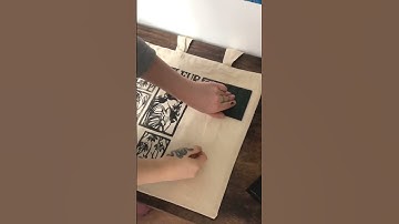 relaxing Lino printing reveals - DIY tote bag / clothing at my home studio