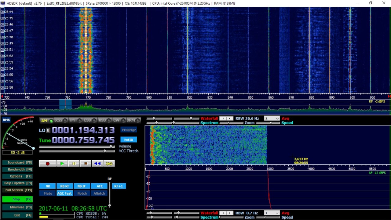 Mini Whip Active Antenna AM/MW DX of News Talk 760 WJR 760 kHz from