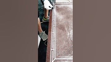 Marble tile groove line carving process