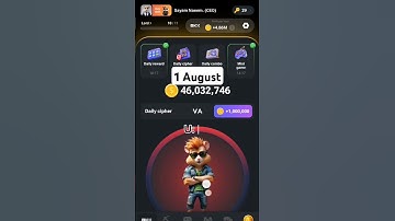 Hamster Kombat Daily Cinema Code Today 1 August #moneymates #ciphercodes #hamsterkombat