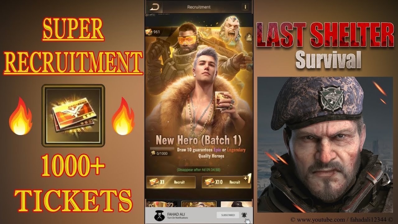 Super Recruitment - 1000+ Tickets ✪ Seasonal X Heroes ✪ Last Shelter Survival