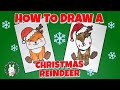 How to Draw a Cute Kawaii Christmas Reindeer 🎄🦌