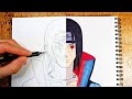 How to draw ITACHI UCHIHA  - Naruto - easy