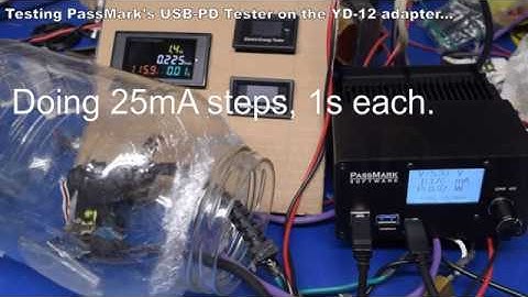 YD-12 PassMark USB PD Tester Test Run