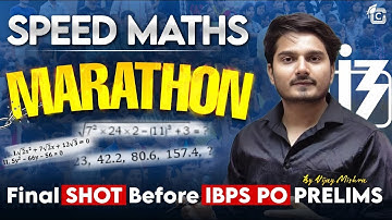 Speed Maths Marathon for IBPS PO/ Clerk, SBI Clerk  |Tricks to Boost Speed | Vijay Mishra