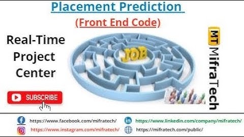 Placement Prediction ( Front End Code ) -Mifratech#bestmlproject#bestsapproject#bestwebdesignproject