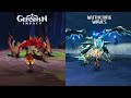 Genshin Impact Natlan vs Wuthering Waves Rinascita! World Boss Gameplay