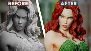 Painting the Poison Ivy Premium Format Figure | Behind the Scenes