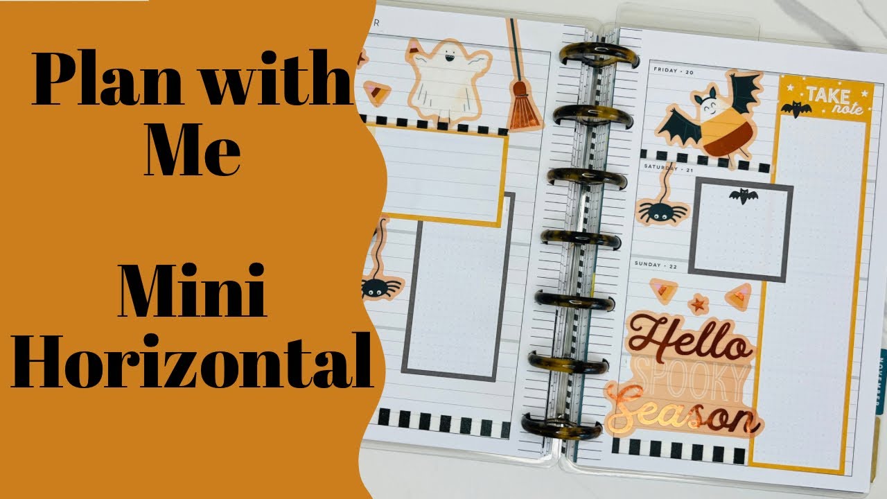 Happy Planner Mini Horizontal | Plan with Me | Oct 16 - Oct 22 | Happy ...