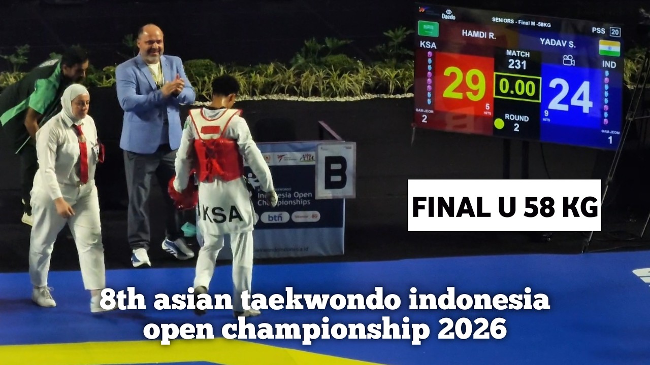 Final men -58 kg hamdi r ksa vs yadav s ind taekwondo indonesia open championship 2026