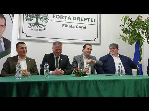 Ludovic Orban la inaugurarea sediului Forța Dreptei Carei