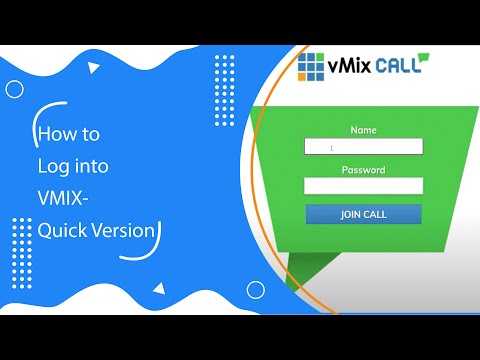 How to Log into Vmix -  Quick Version! SKIP TO :38 SECONDS