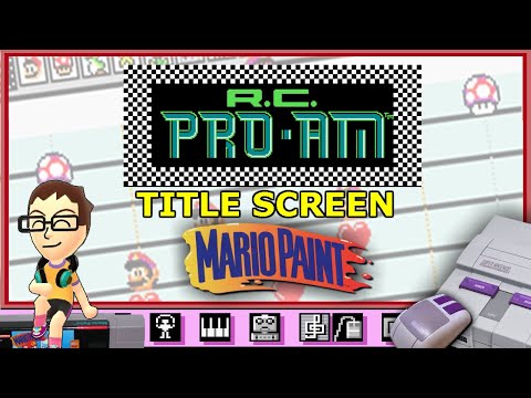 Title Screen from R.C. Pro-Am on Mario Paint