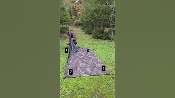 Survive Hard Times With Just One Tarp Shelter! #camping #survival #bushcraft