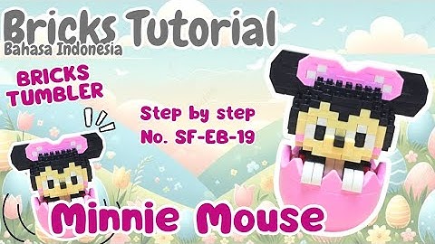 How to Make Bricks Tumbler Egg "MINNIE MOUSE" SF-EB-19 | Tutorial Lego Bricks Mini
