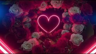 Romantic Heart Tunnel 🌹 Valentines Love Background - 4K Visual Loop - Heart & Roses Animation screenshot 5