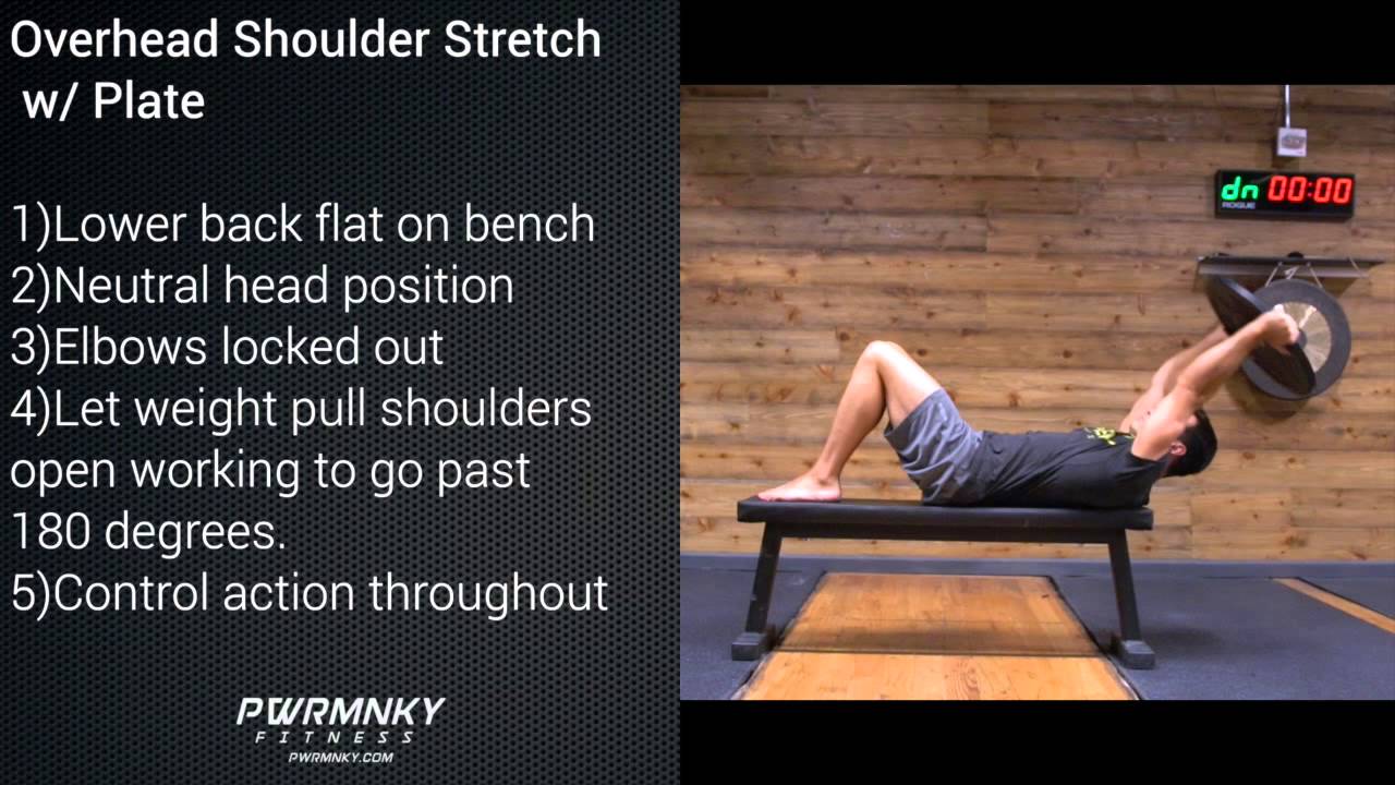 MONKEY METHOD Overhead Shoulder Stretch w/ Plate: 