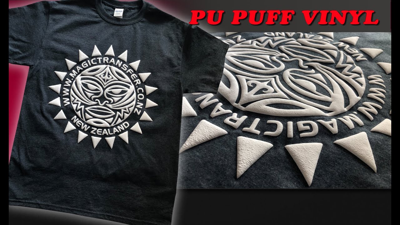 How to make PU Puff vinyl from magic transfer T-shirt printing