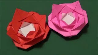 子どもも作れる 簡単 バラ 折り紙a Child Can Also Make Rose Origami Youtube