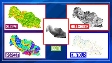 Slope || Aspect || Hillshade || Contour || Surface Analysis Using DEM Data In ArcGIS || #GeoFox