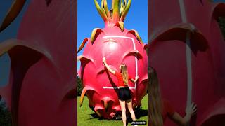 Wait❗she turned a giant dragon fruit 😲 into a luxury room #asmr #ai #houserenovation