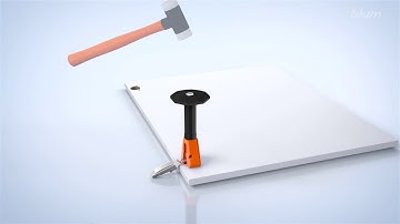Knock in tool for hinges   Blum