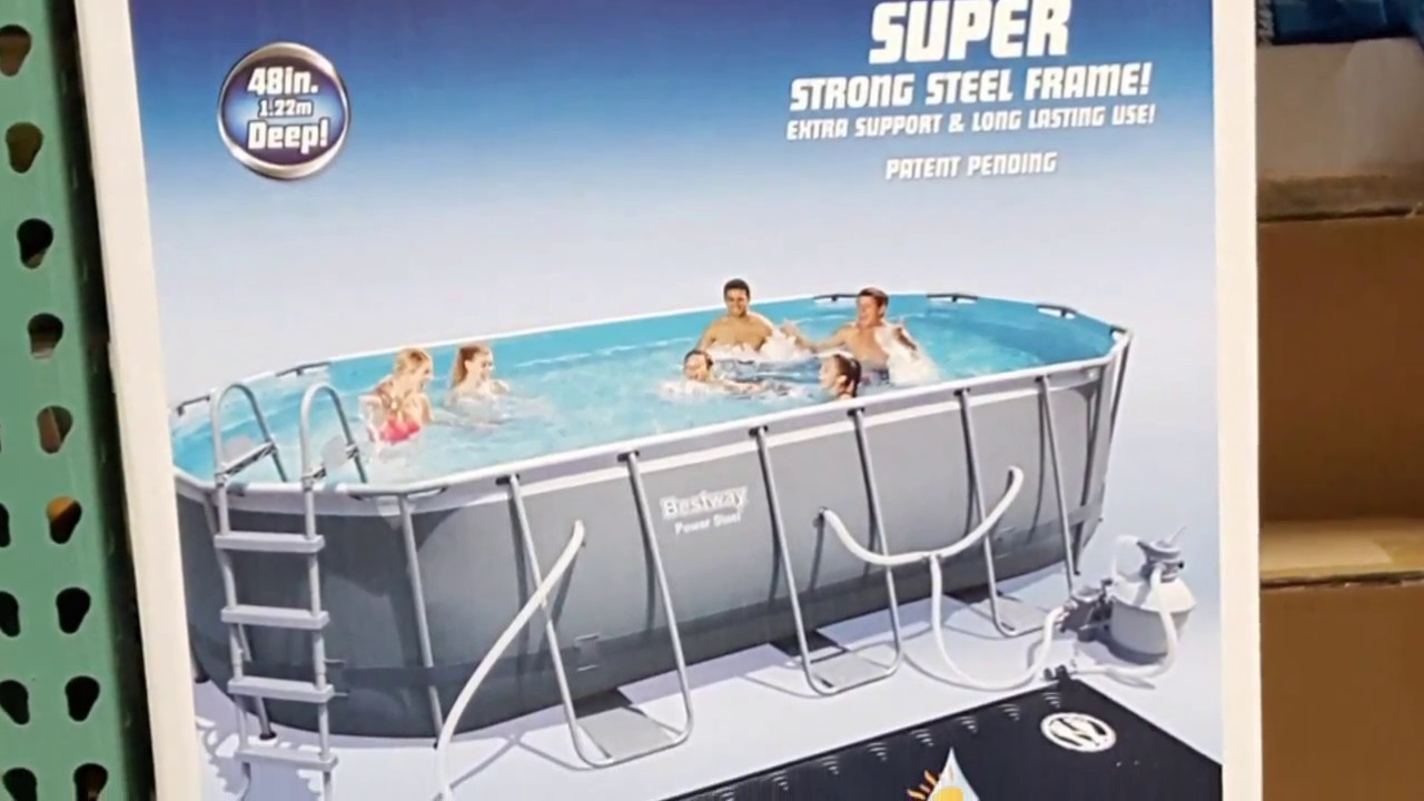 COSTCO! Bestway Oval Pool! w/ solar water heater! and pump kit! $499